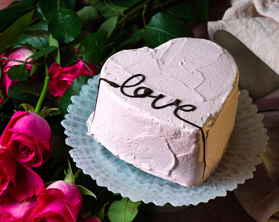 Valentines Heart Ice Cream Cake
